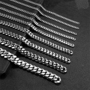  SC0012 Stainless Steel Basic Link Chain Necklace Men Women  10 Meters per Bag 